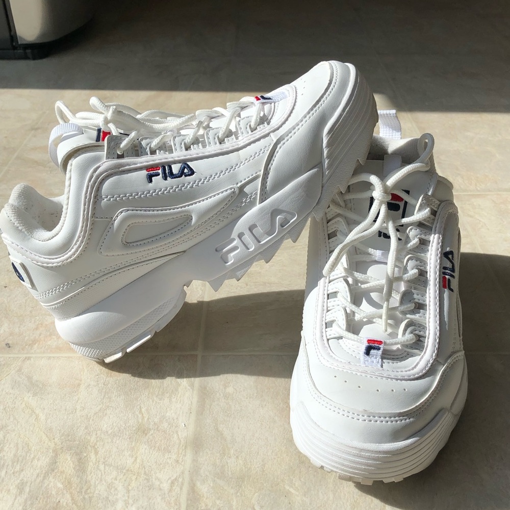 White Fila Disruptor II Premium